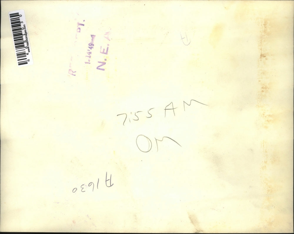 1949 Press Photo The aerial view of the vehicles stalled in high drifts in Nunn