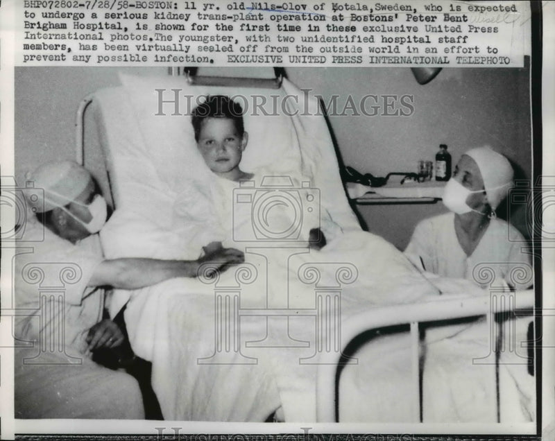 Load image into Gallery viewer, 1958 Press Photo 11-Year-Old Kidney Transplant Patient Nils-Olov Wisell
