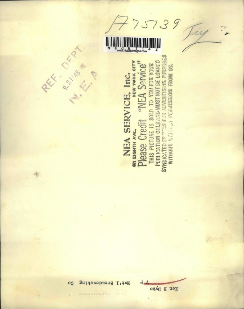 1948 Press Photo Ken Dyke of Natinonal Broadcasting Co.