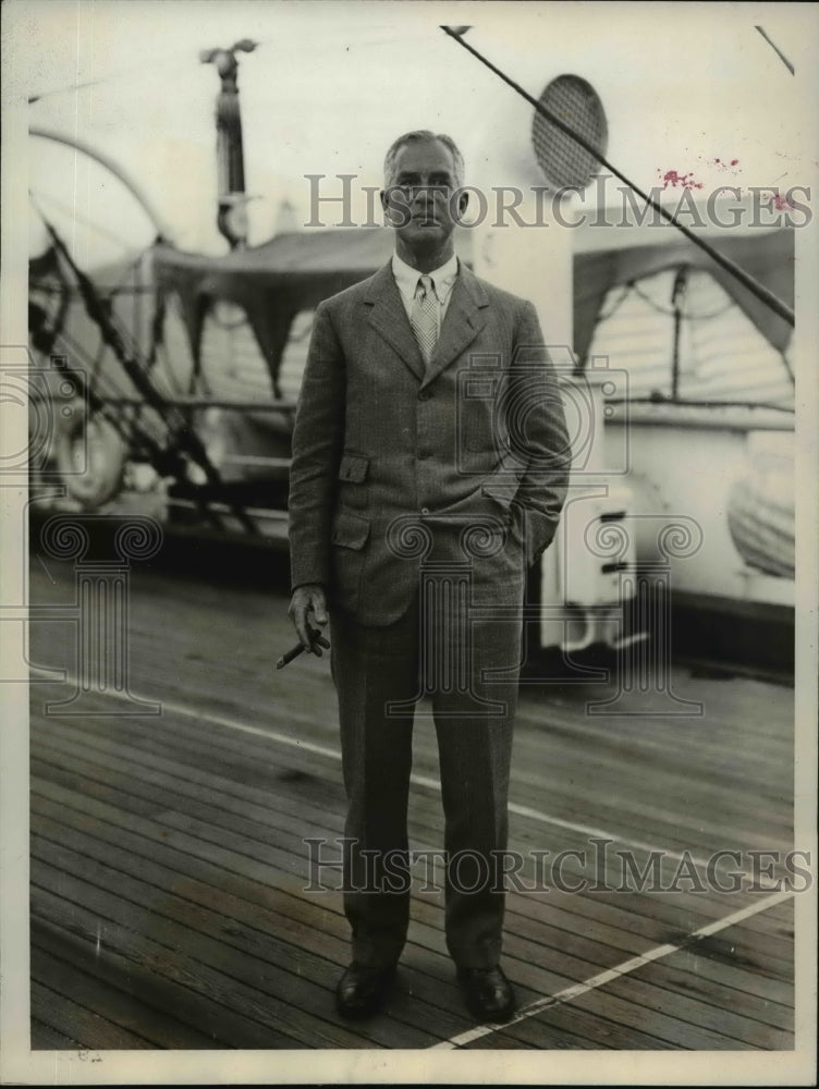 1931 Press Photo Arthur Woods, Authorized to Study Unemployment- Historic Images