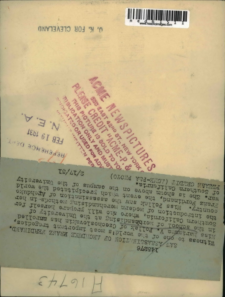 1931 Press Photo Marianna V. Pollak enrolled in school of merchandising