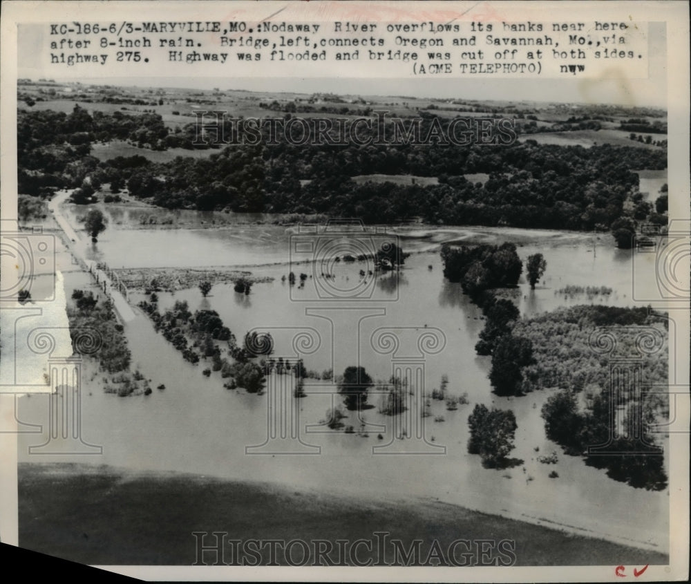 1949 Press Photo Nodaway River