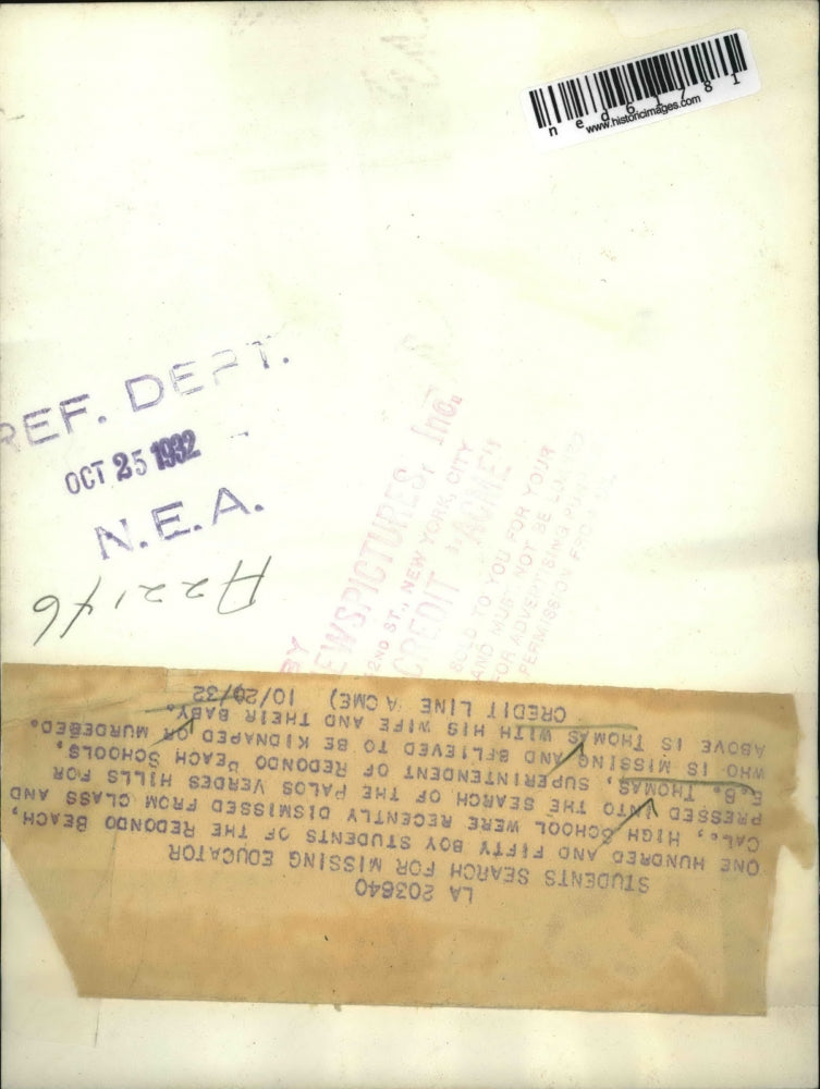 1932 Press Photo E.S. Thomas with his family