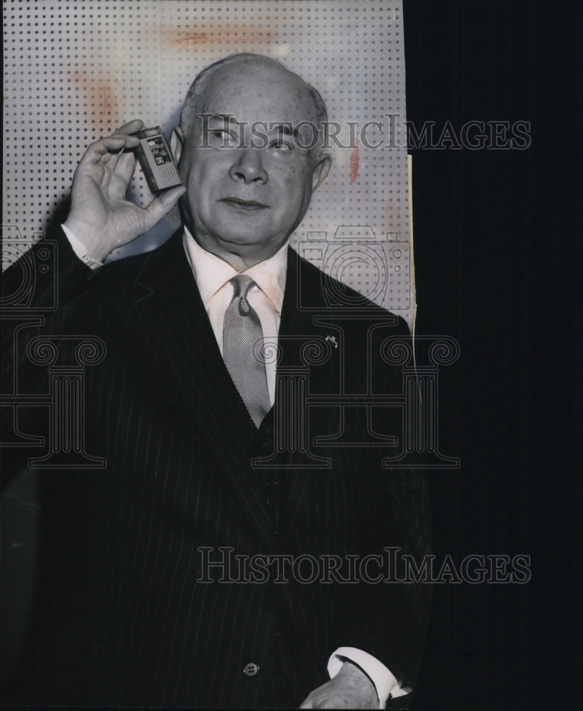 1959 Press Photo Brig Gen David Sarnoff on Radio Corporation of America