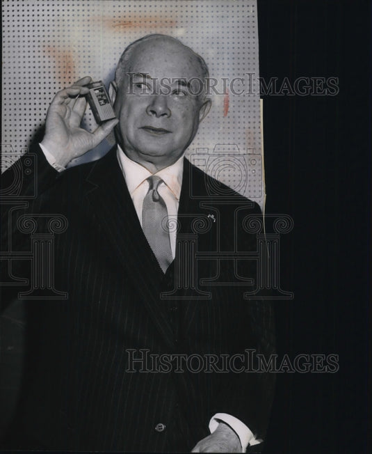 1959 Press Photo Brig Gen David Sarnoff on Radio Corporation of America