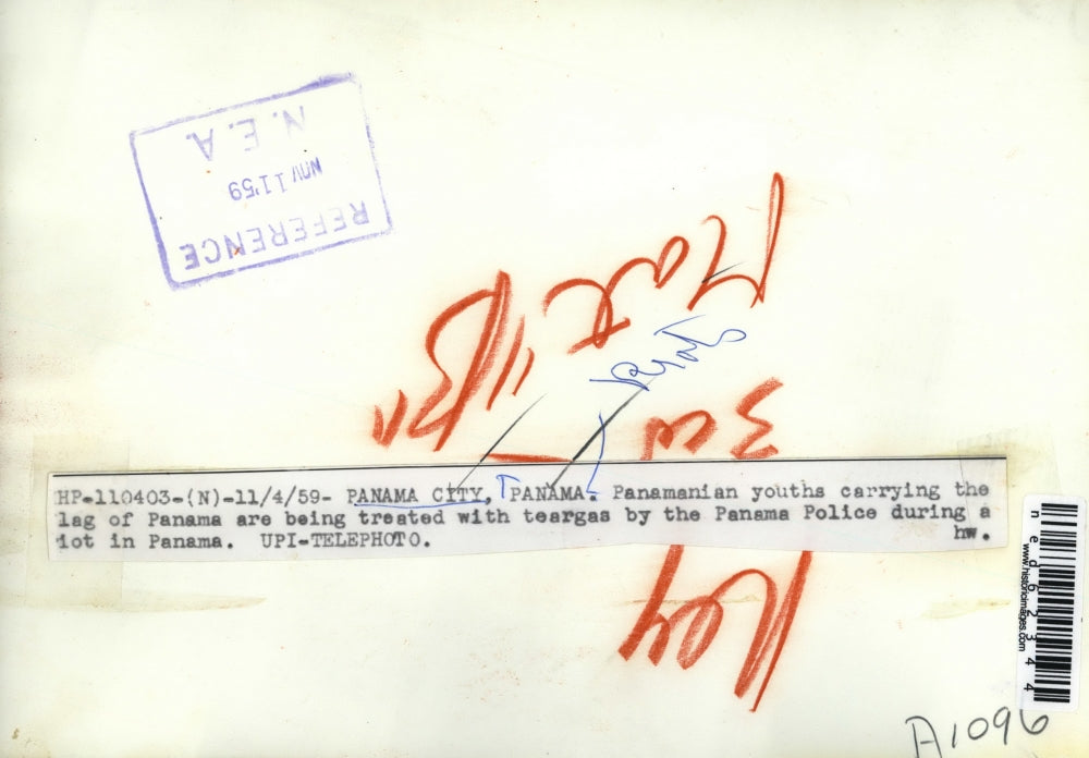 1959 Press Photo The riot in Panama between youths and police