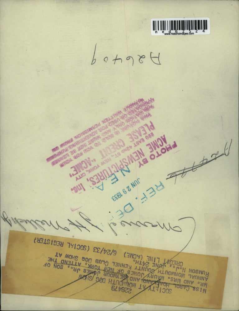 1933 Press Photo Carol Hoagland and Seymour Jones Jr attend the Annual Monmouth