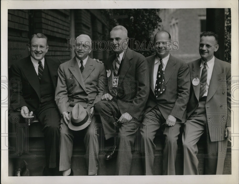 1942 Press Photo (L to R) Leonard Wirtz, William Wielendent, F.E.Brooks, J.E.