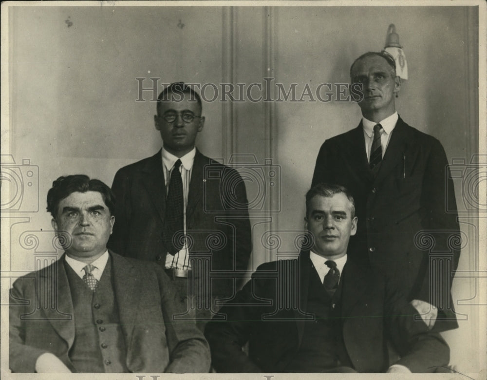 1923 Press Photo Kennedy, Golden, Lewis & Murray at a meeting