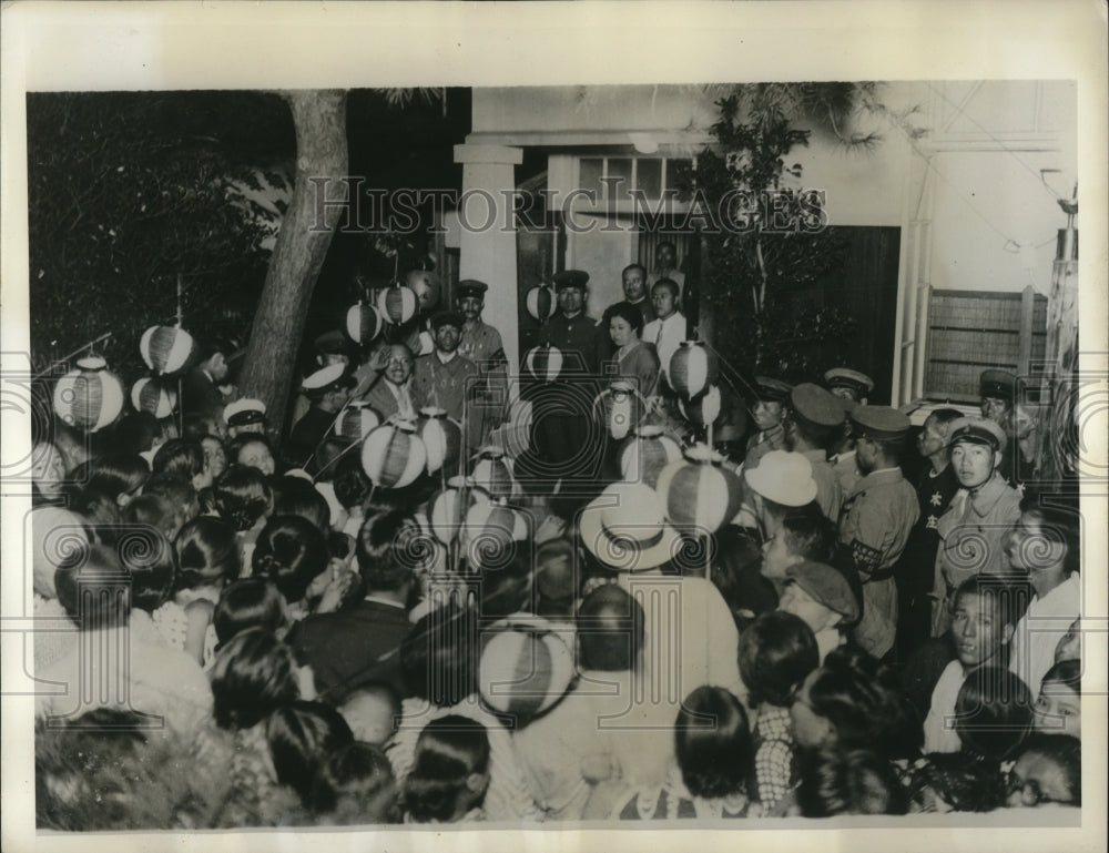 1932 Press Photo Former Commander in Chief, Lieut. Gen. Shigeru Honjo with wife