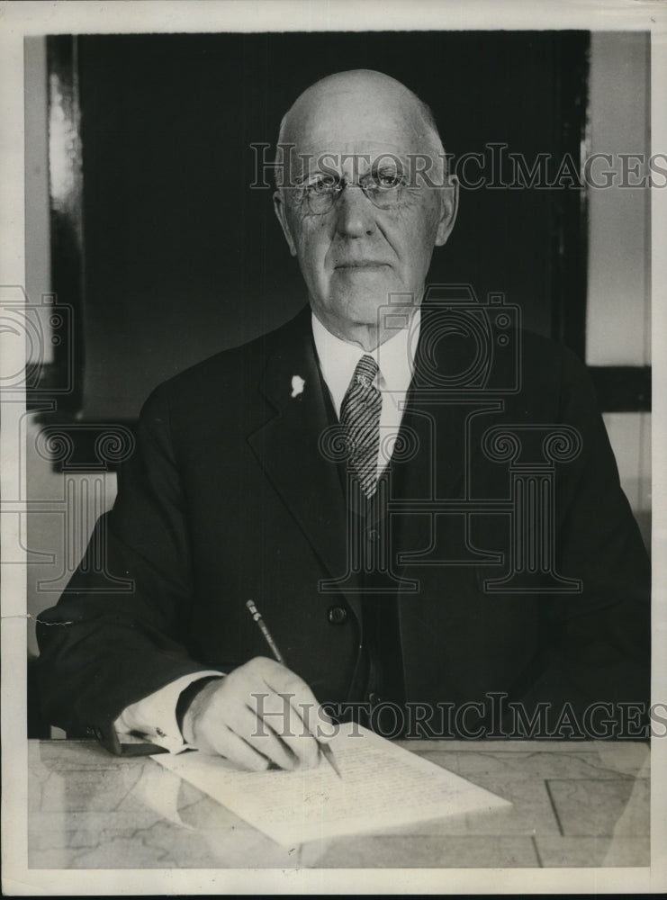 1930 Press Photo William Mott Steuart, Director of Census Bureau in Washington