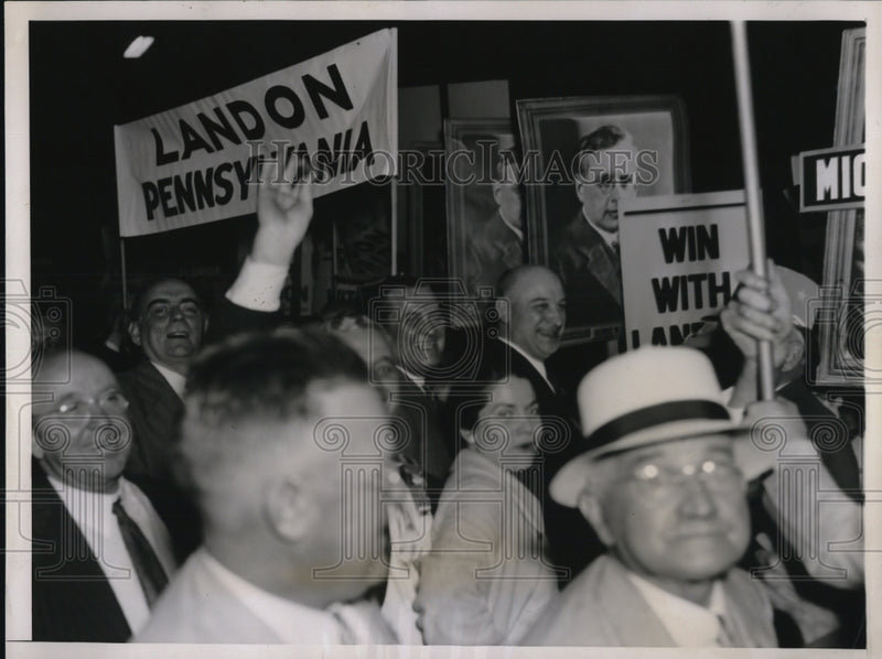 Load image into Gallery viewer, 1936 Press Photo Carl Bachman Boran's Campaign Manager Demonstration
