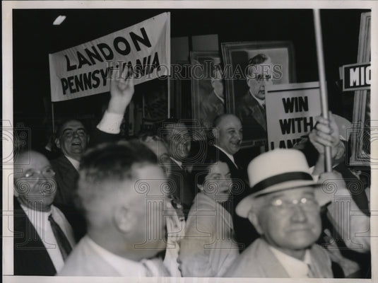 1936 Press Photo Carl Bachman Boran's Campaign Manager Demonstration
