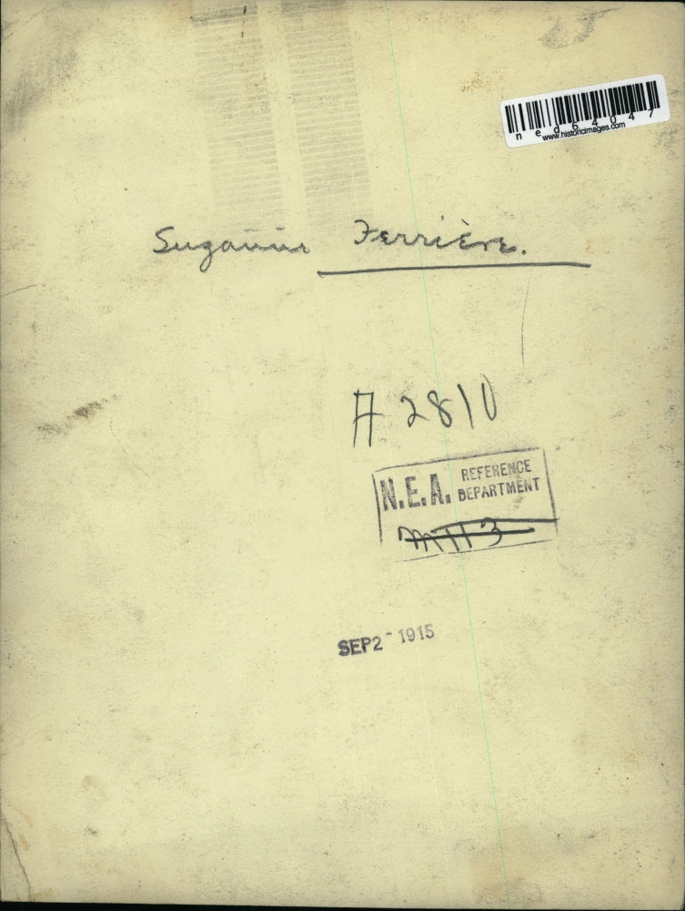 1915 Press Photo Suzanna Ferriere