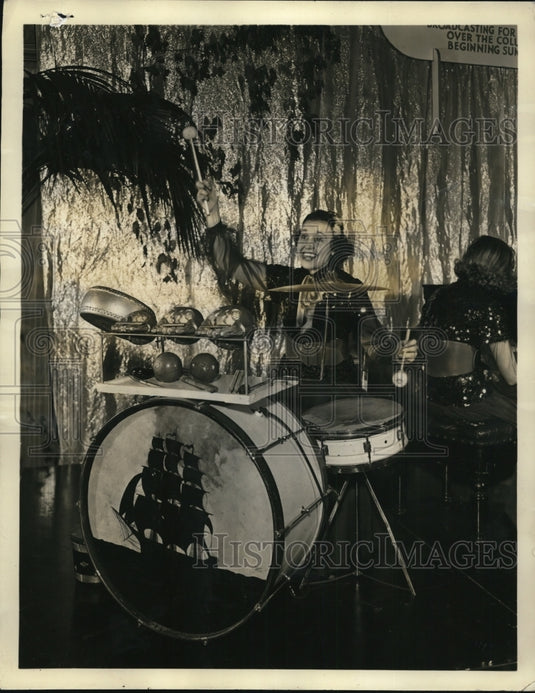 1936 Press Photo Madalyn Gruen Drimmer with Jose Manzanares and his South
