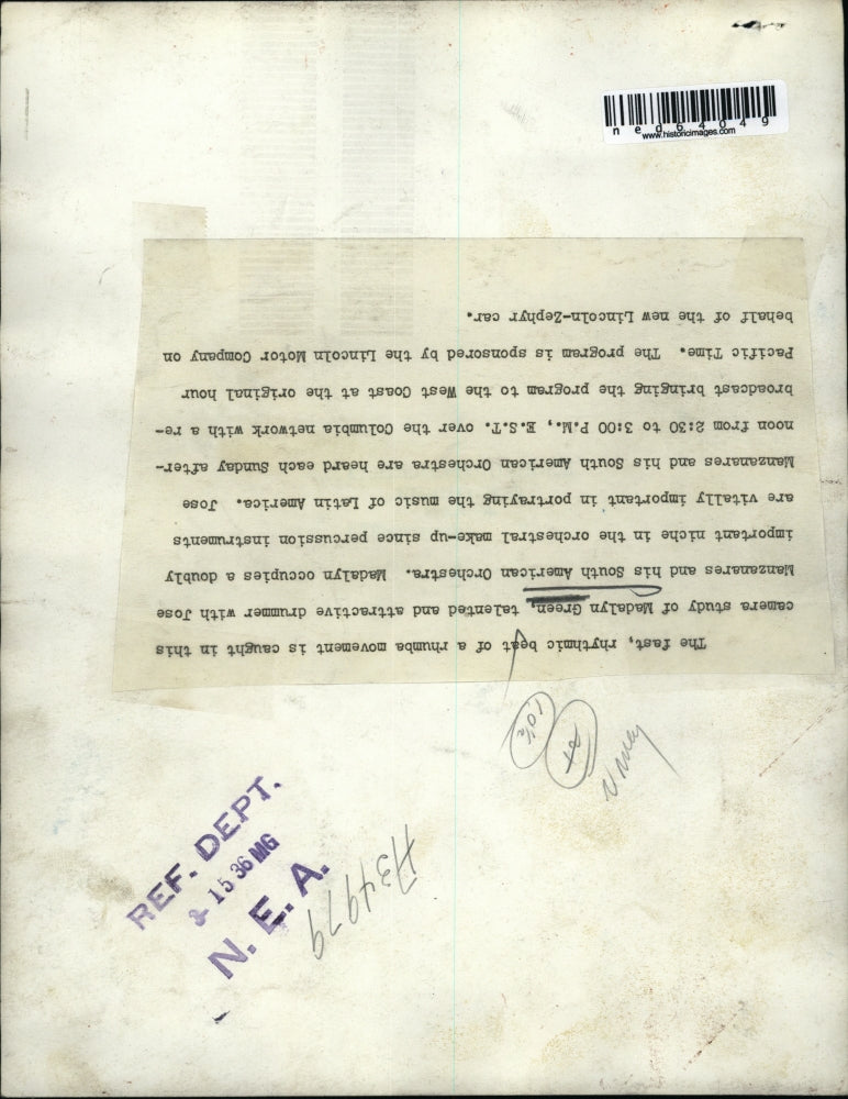 1936 Press Photo Madalyn Gruen Drimmer with Jose Manzanares and his South