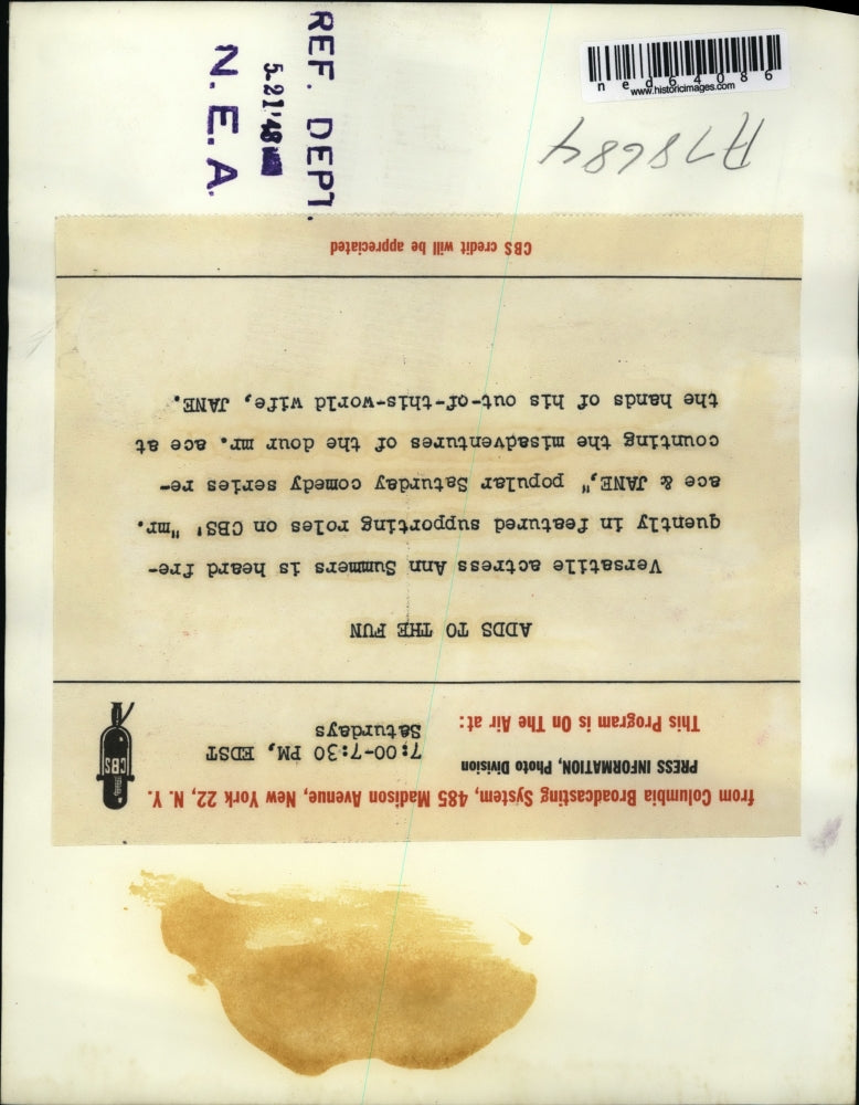 1948 Press Photo Ann Summers featured in Mr. Ace & Jane - ned64086