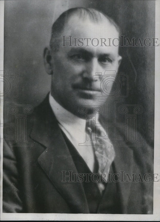 1934 Press Photo Chief of Police Thomas Brumley killed in a raid