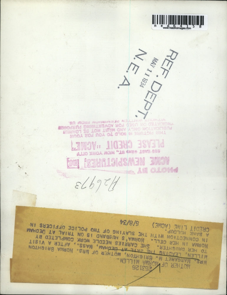 1934 Press Photo Margaret Brighton Leaves From Jail Visit With Norma Millen