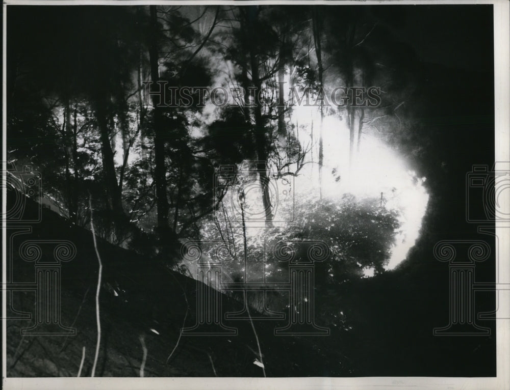 1943 Press Photo San Francisco wild fires spread blown by winds