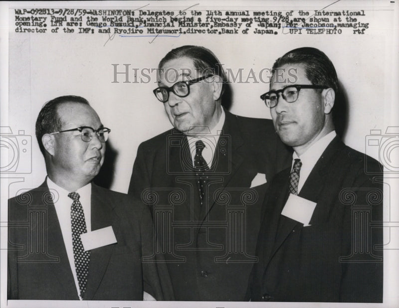 Load image into Gallery viewer, 1959 Press Photo of the delegates of 14th Annual International Monetary fund.
