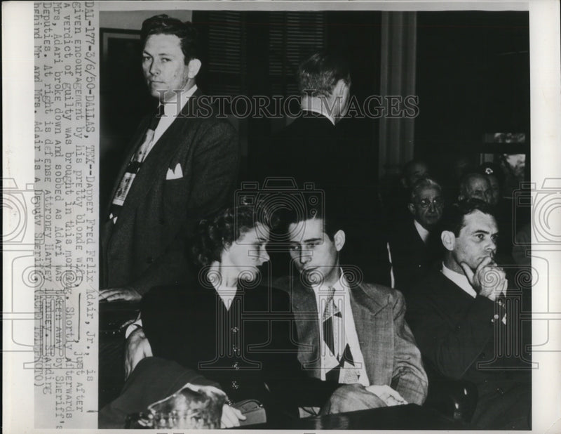 Load image into Gallery viewer, 1950 Press Photo Dallas Texas Fred Felix Adair Jr is given encouragement by his
