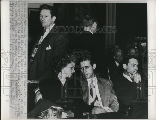 1950 Press Photo Dallas Texas Fred Felix Adair Jr is given encouragement by his