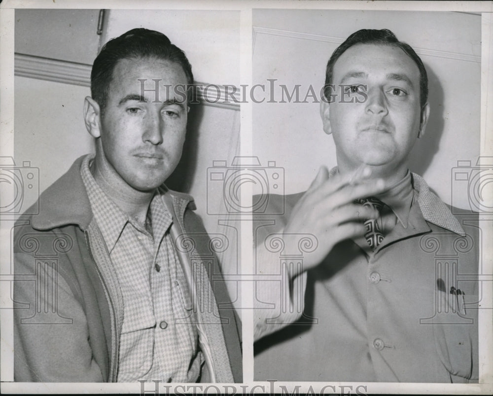 1946 Press Photo Kenneth Vaughan and James Babb accused of fraud against vets