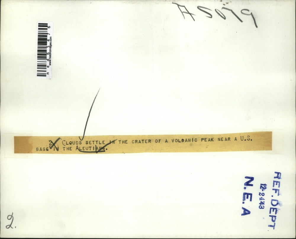 1943 Press Photo Aleutians Volcanic Peak - ned65476