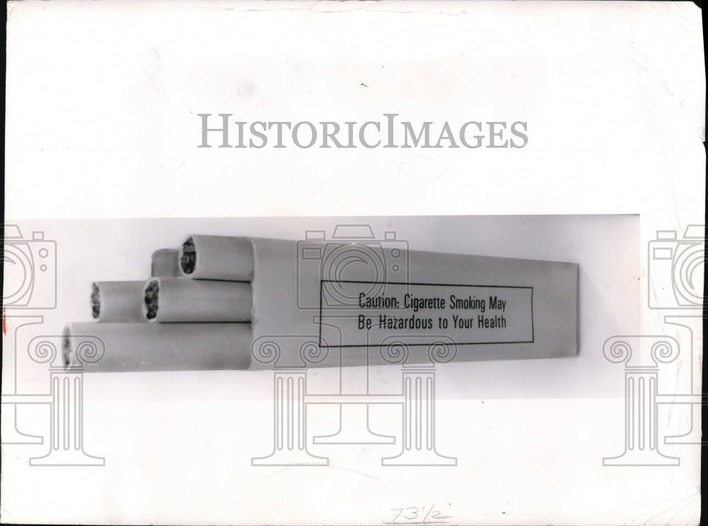 1967 Press Photo American Cancer Society's Warning to Smokers