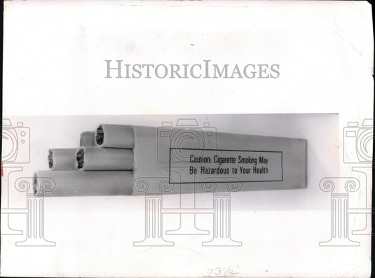 1967 Press Photo American Cancer Society's Warning to Smokers