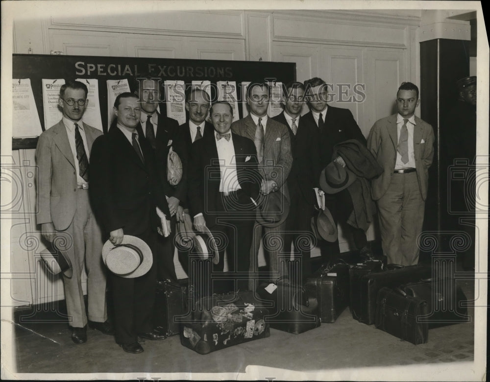 1929 Press Photo Air Rail trip round US S Klein, H Conner,B Heath