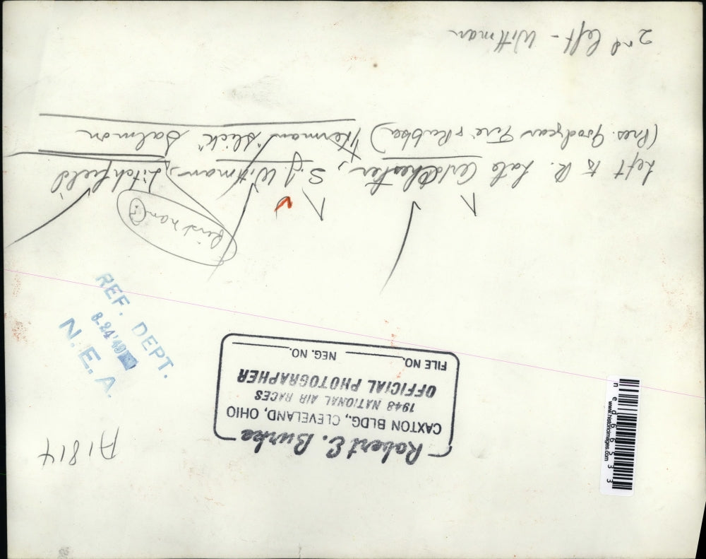 1949 Press Photo Chester SJ William Litchfield Goodyear President Herman Slick