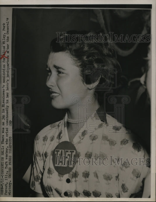 1952 Press Photo Alice Wiley, Taft Worker, Forest Park, Illonois