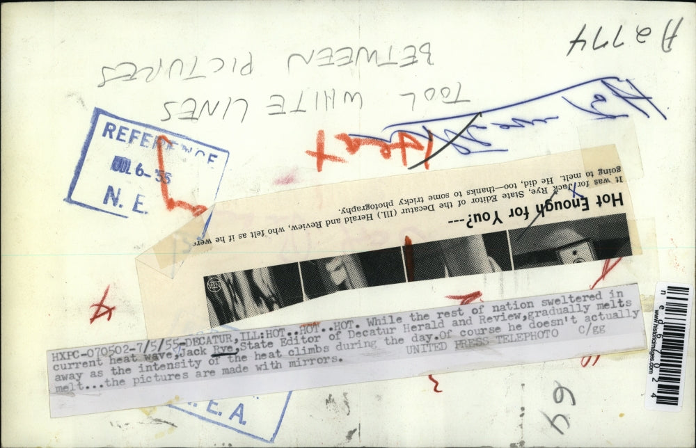 1955 Press Photo Jacky Rye State Editor of Dectur Herald and Review