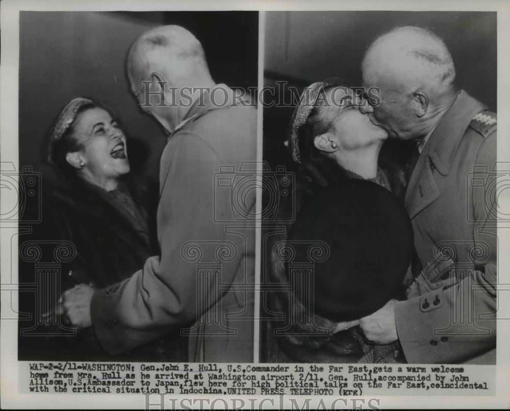 1954 Press Photo General John E Hill US Far East Commander, Military