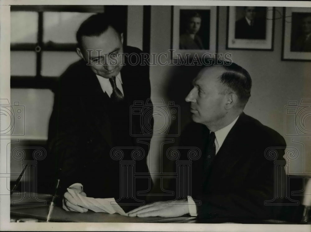 1937 Press Photo Republic Steel Company Of South, Frank Lauerman, James Hyland