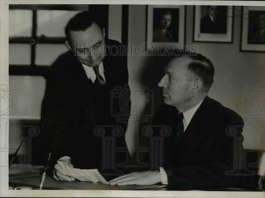 1937 Press Photo Republic Steel Company Of South, Frank Lauerman, James Hyland