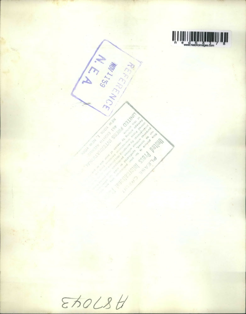 1959 Press Photo Prof.Bergen Evans,Northwestern University,at work in his home