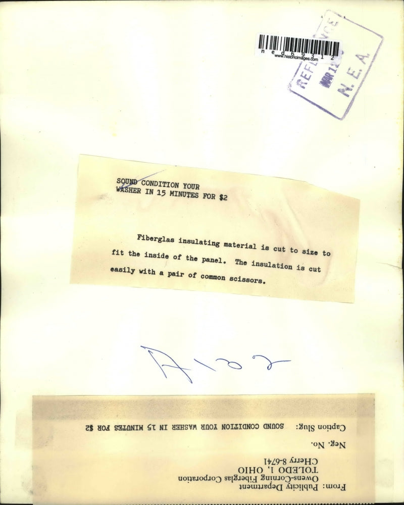 1958 Press Photo Sound conditioning washer in 15 minutes for $2.