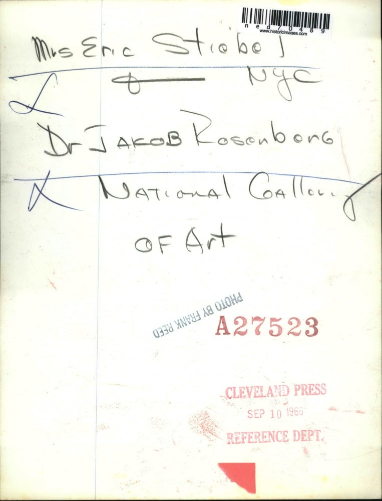 1966 Press Photo Eric Stiebel Jakob Rosenberg National Gallery Of Art