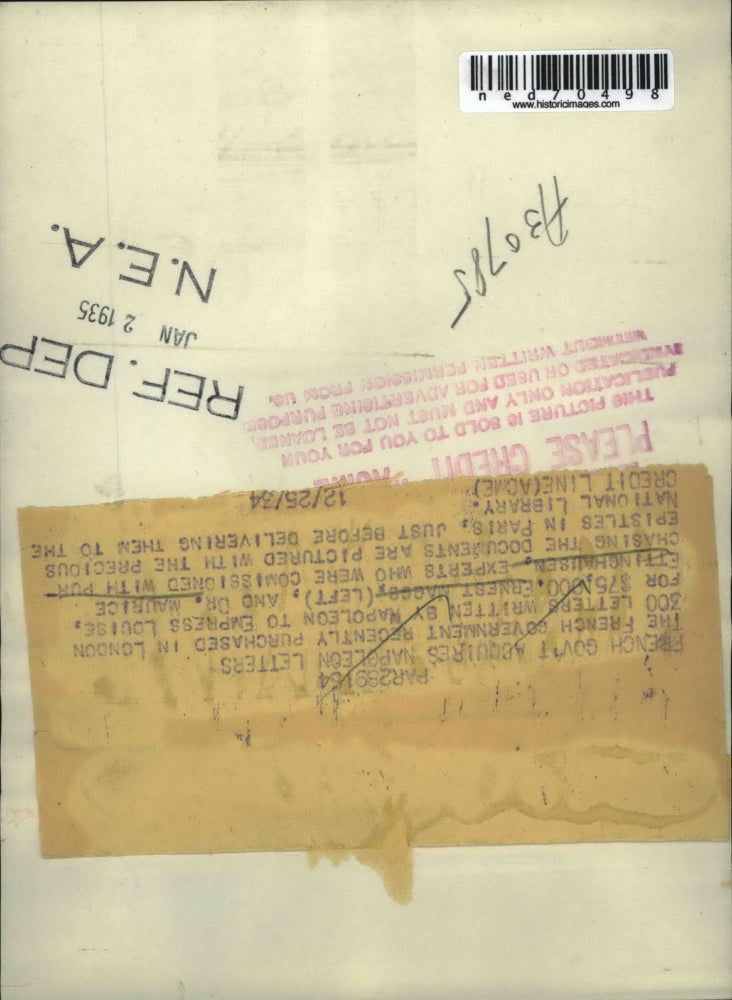 1935 Press Photo L-R Ernest Maggo & Dr. Maurice Ettinghausen holding the letters