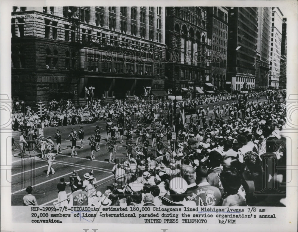 1959 Press Photo Lions International Parade - ned70806