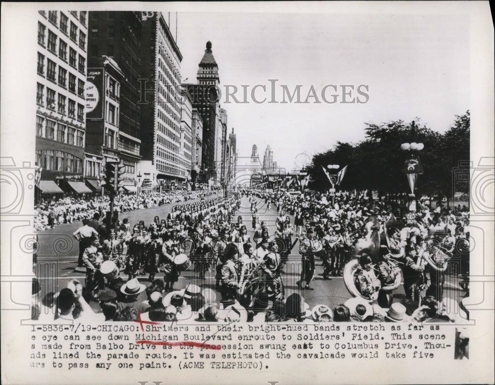 1949 Press Photo Soldiers Field Parade - ned70808