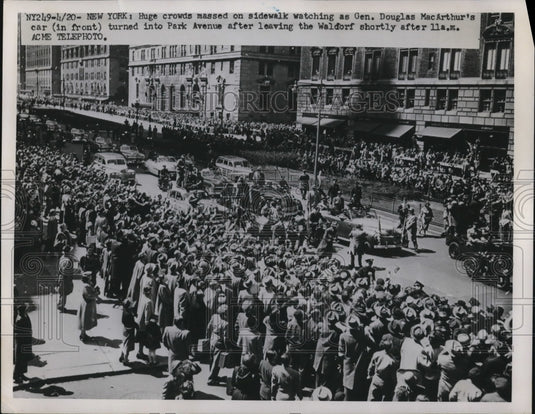 1951 Press Photo MacArthur Parade - ned70810