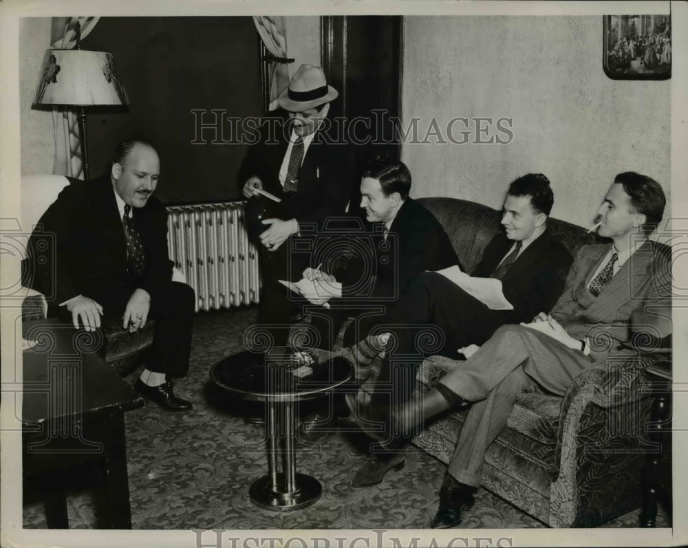 1937 Press Photo John Owen, President,United Mine Workers District No.6 of Ohio