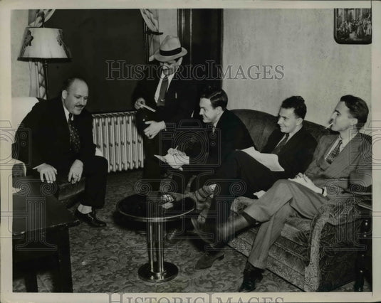 1937 Press Photo John Owen, President,United Mine Workers District No.6 of Ohio