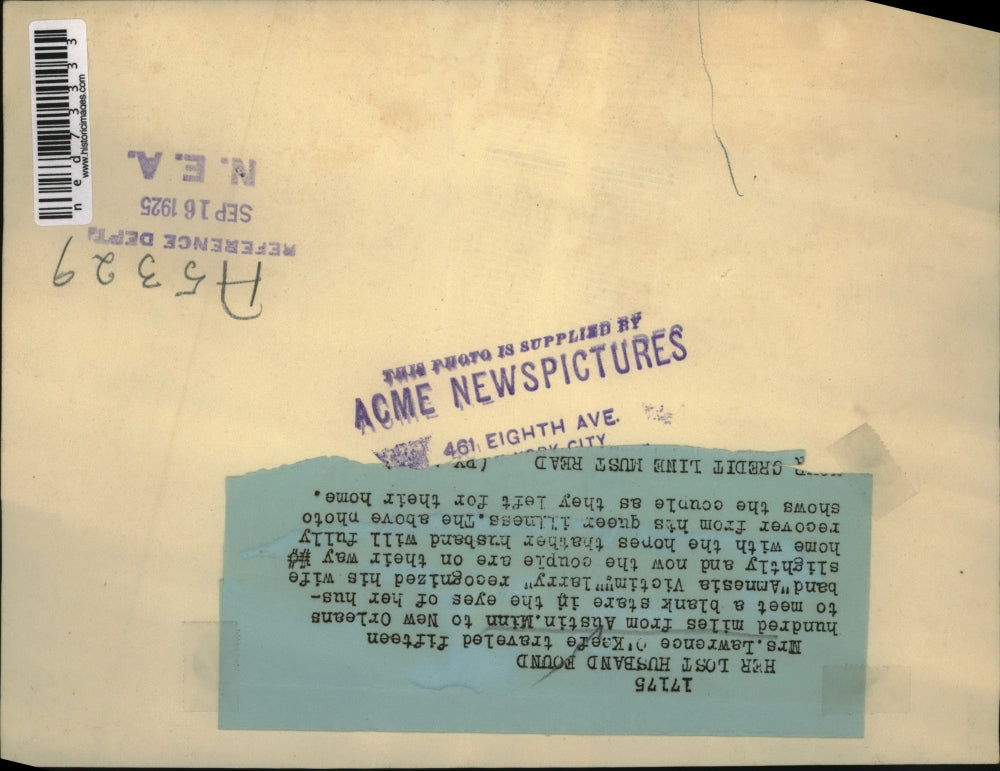 1925 Press Photo Mrs Lawrence O'Keefe traveled from Minn to New Orleans to meet