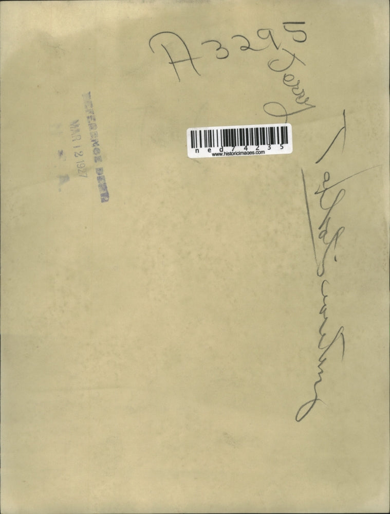 1927 Press Photo Jerry Tarbot's handwriting