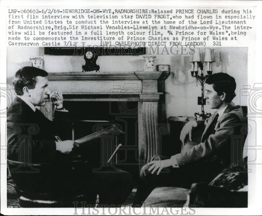 1969 Press Photo Prince Charles During Interview with David Frost